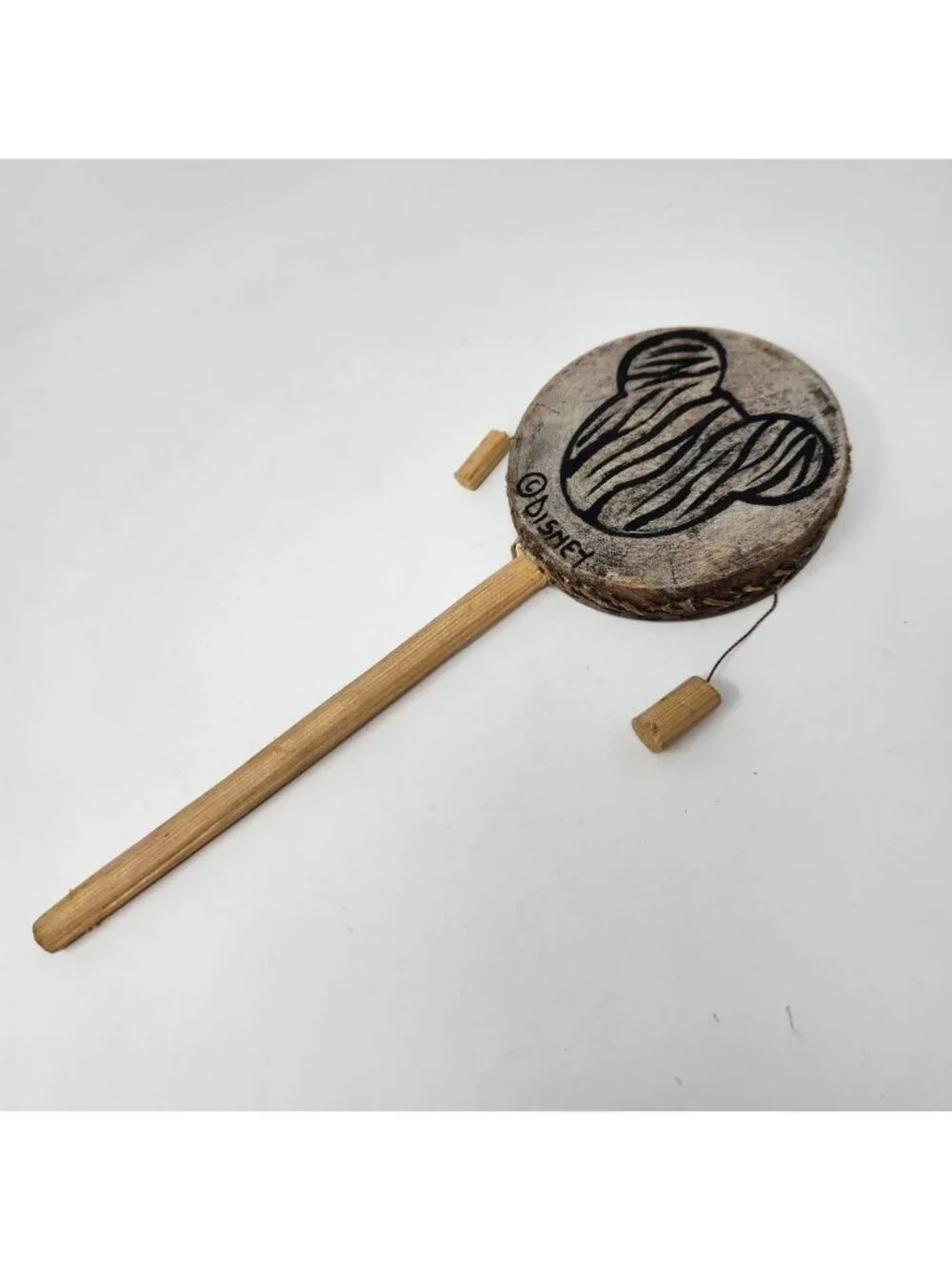 Walt Disney World Resort Animal Kingdom Tribal Zebra Mickey Mouse Spin Hand Drum